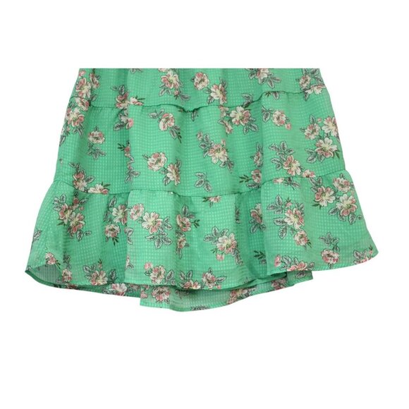 NWT LOFT Skirt Medium Petite Flowy Tiered Floral Preppy Spring Elastic Waist - Picture 3 of 12